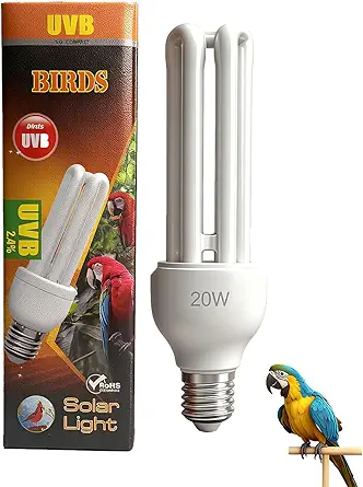 KINGYEENUO E26 UVA UVB Light Bulb for Birds, 20W Compact Fluorescent Lamp, Natural Sunlight Simulation