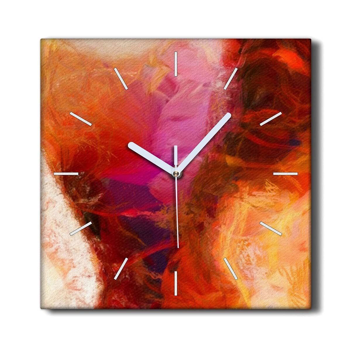 Horloge sur toile 30x30cm Coloray tableau abstrait déco murale salon