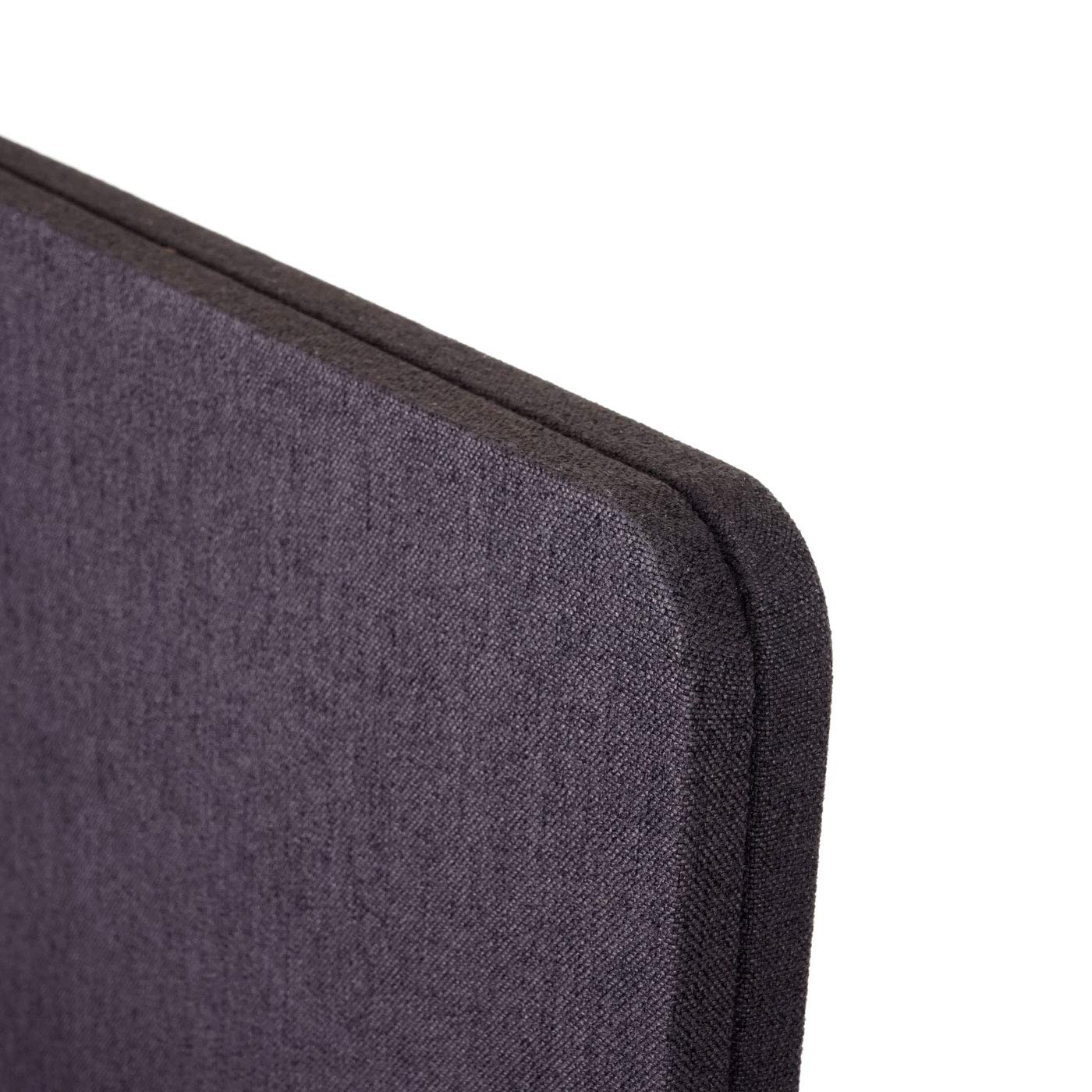 Akustik-Trennwand HWC-G77, Büro-Sichtschutz Raumteiler Pinnwand, doppelwandig rollbar Stoff/Textil - 127x80cm braun-grau