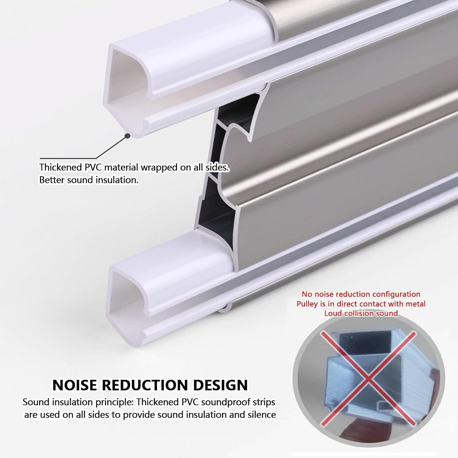 Ceiling Mounted Double Row Curtain Track for Windows,Silent Aluminum Duty Curtain Rail Track System,Integrated Design,Easy Installation,for Window Bathroom Bedroom(Blue,4.6m (15.1ft))
