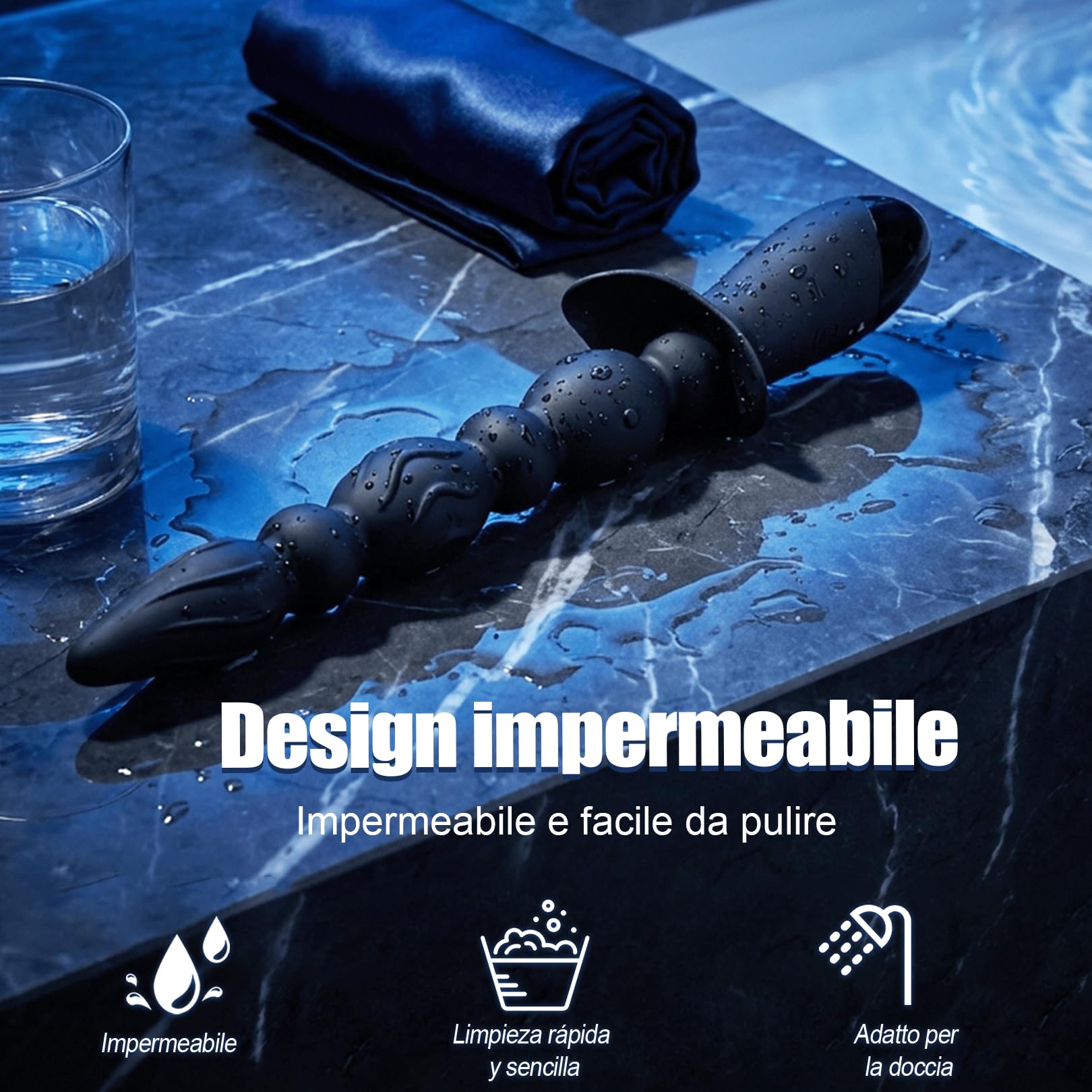 Perline Anali Plug Vibranti Massaggiatore per la Prostata Dilatatore | Buttplug con 10 Modalità di Vibrazione Punto G Vibratore Massaggiatore Prostatico Silicone Anale Plug per Uomini Donne Coppie