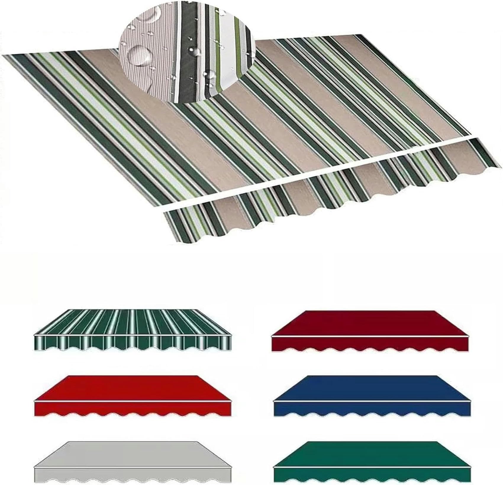 Toile de rechange pour store banne 280g/m² haut de gamme, bâche imperméable durable pour terrasse
