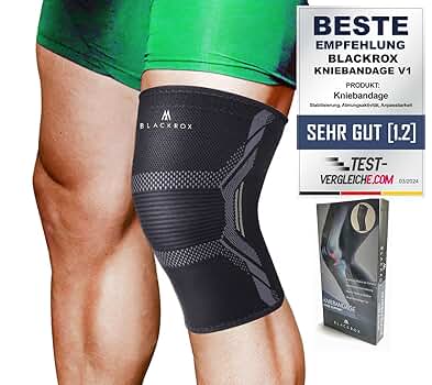 RNXSIB Kniebandage Mit Silikon-Pelotte - Verstellbar Für Sport & Alltag
