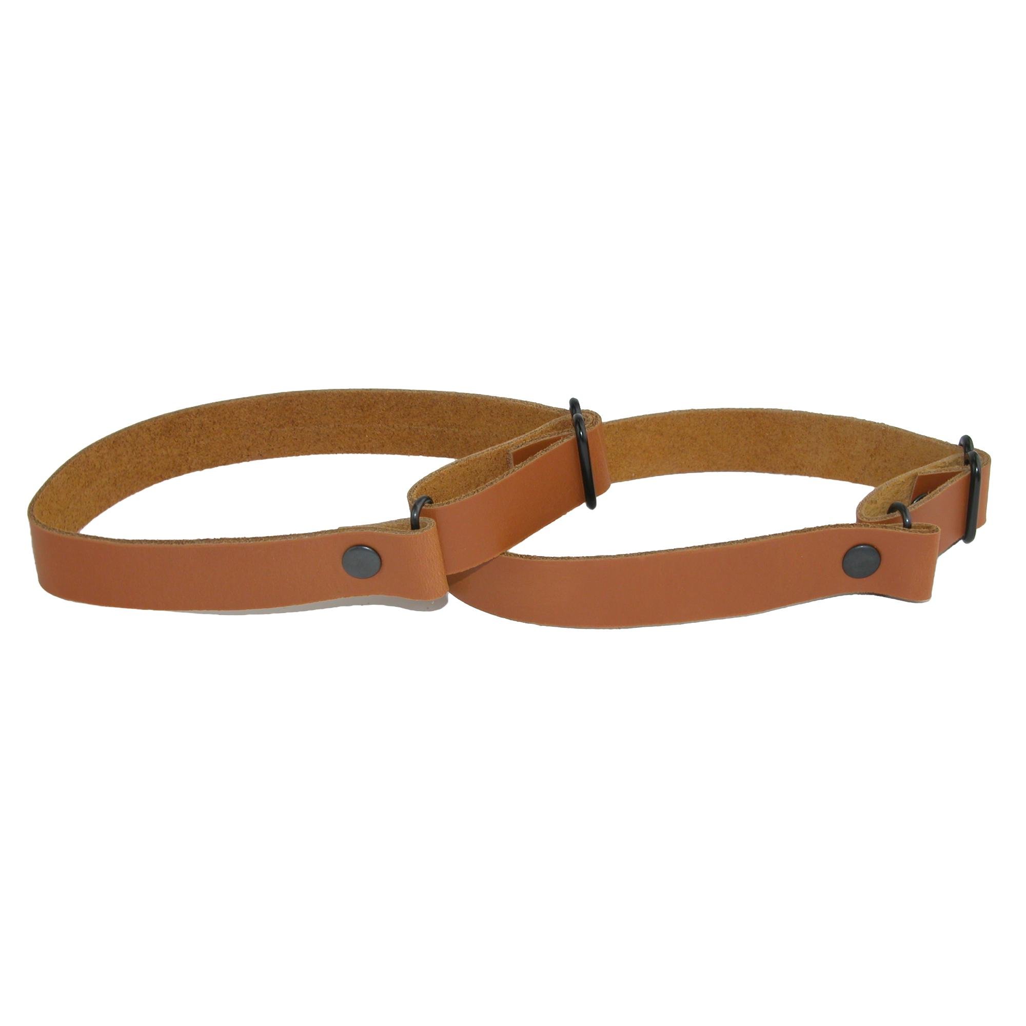 Men's Coated Leather Solid colour Adjustable Armband Sleeve Garter, Tan