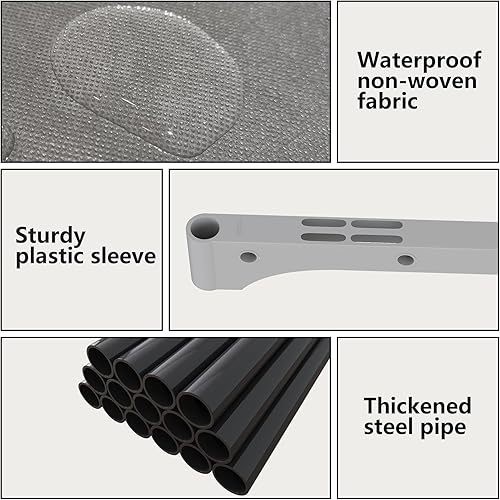 Miniatura 4 de JIUYOTREE Organizador de almacenamiento para armario de 5 niveles con tela en la parte posterior, estantería modular de cubos de doble fila, para