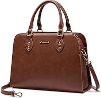 LOVEVOOK Vintage Leather Top Handle Shoulder Bag - Satchel Tote Crossbody Purse for Women, Everyday Versatile Carry