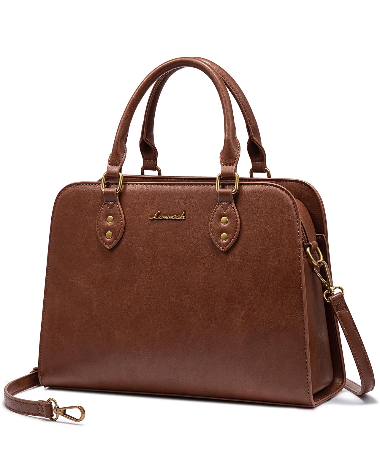 LOVEVOOK Purses and Handbags for Women Vintage-Style Leather Top Handle Shoulder Bag Satchel Tote Crossbody Purse for Ladies
