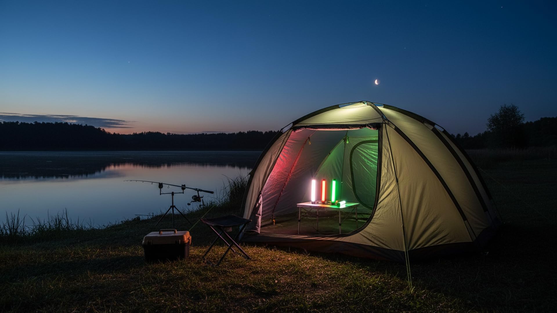 Sunblesa Bivvy Light Ricaricabile Aggiornata - Lanterna Magnetica LED per Pesca con Telecomando e Adattatore Bankstick, Power Bank 2600mAh, Modi Rosso/Verde/Bianco, Impermeabile per Carpa Campeggio