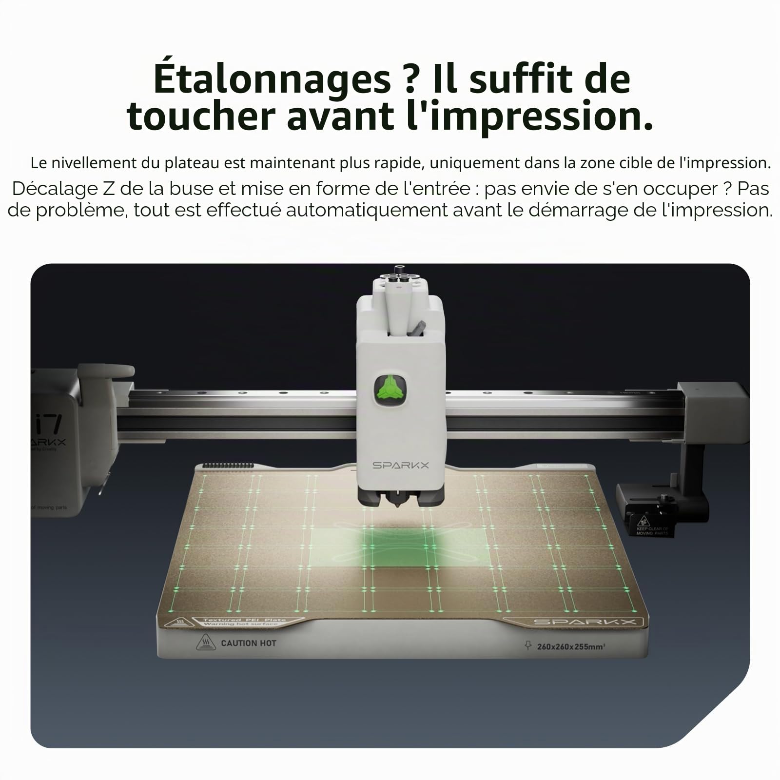 Creality Imprimante 3D FDM de Bureau SPARKX i7 Color Combo pour débutants, modélisation 3D par IA à partir de Photos, Compatible Impression Multicolore, nivellement Automatique