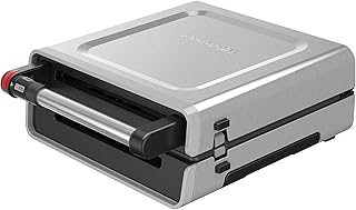 George Foreman Contact Smokeless Electric Grill with Variable Temperature Control, Stainless Steel (GRV6090BC)