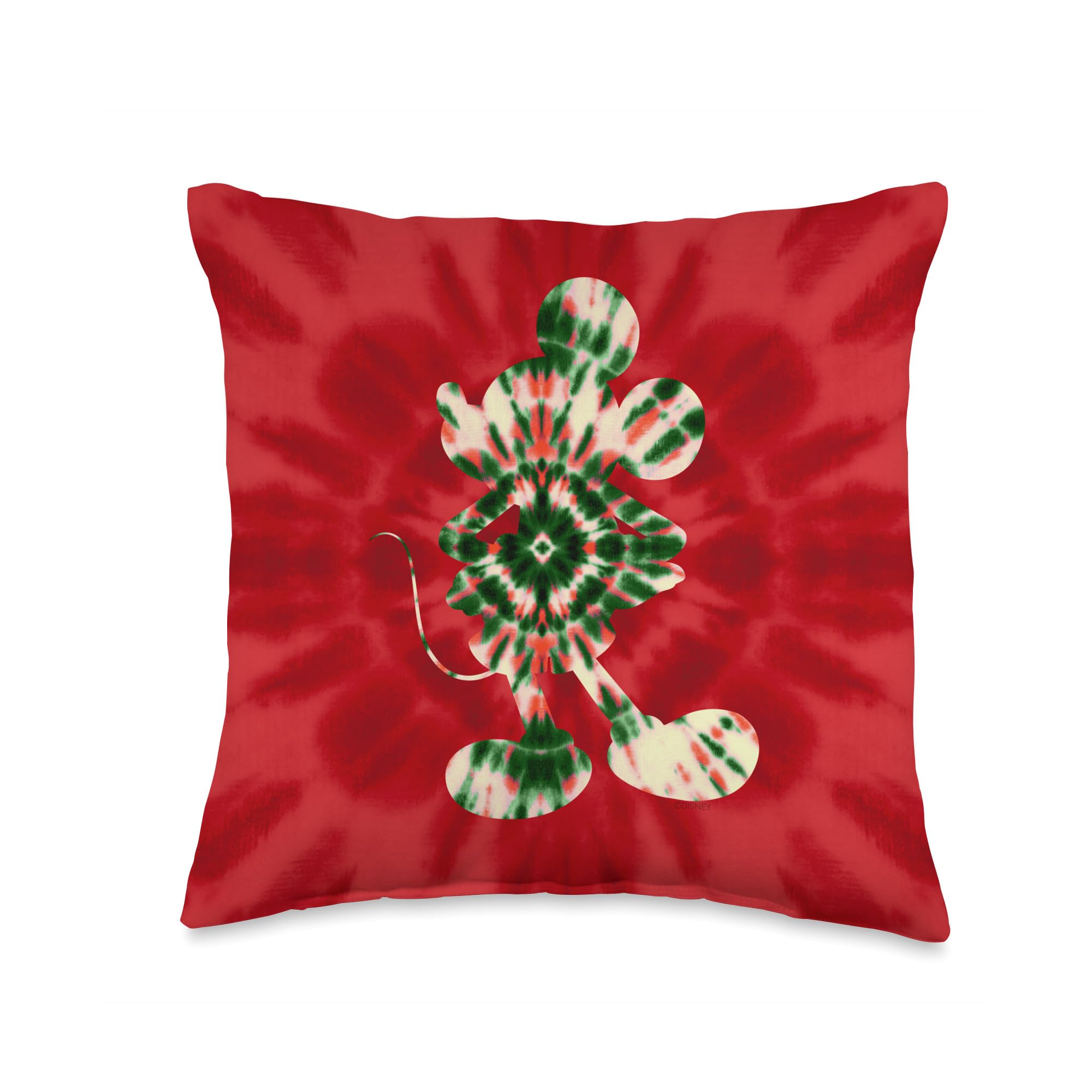 Coussin Minnie Mouse Disney Noël rétro tie-dye multicolore oreiller décoratif