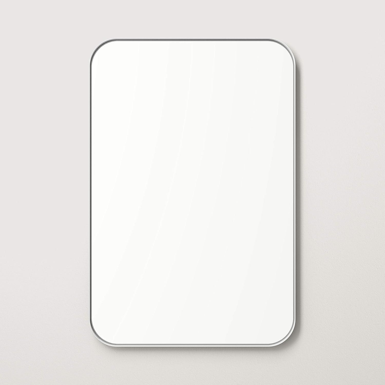 Better Bevel Wall Mirror | Bathroom Vanity Mirror | Silver Metal Frame | 20" x 30" Rectangle