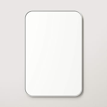 Better Bevel Wall Mirror | Bathroom Vanity Mirror | Silver Metal Frame | 20 x 30 Rectangle