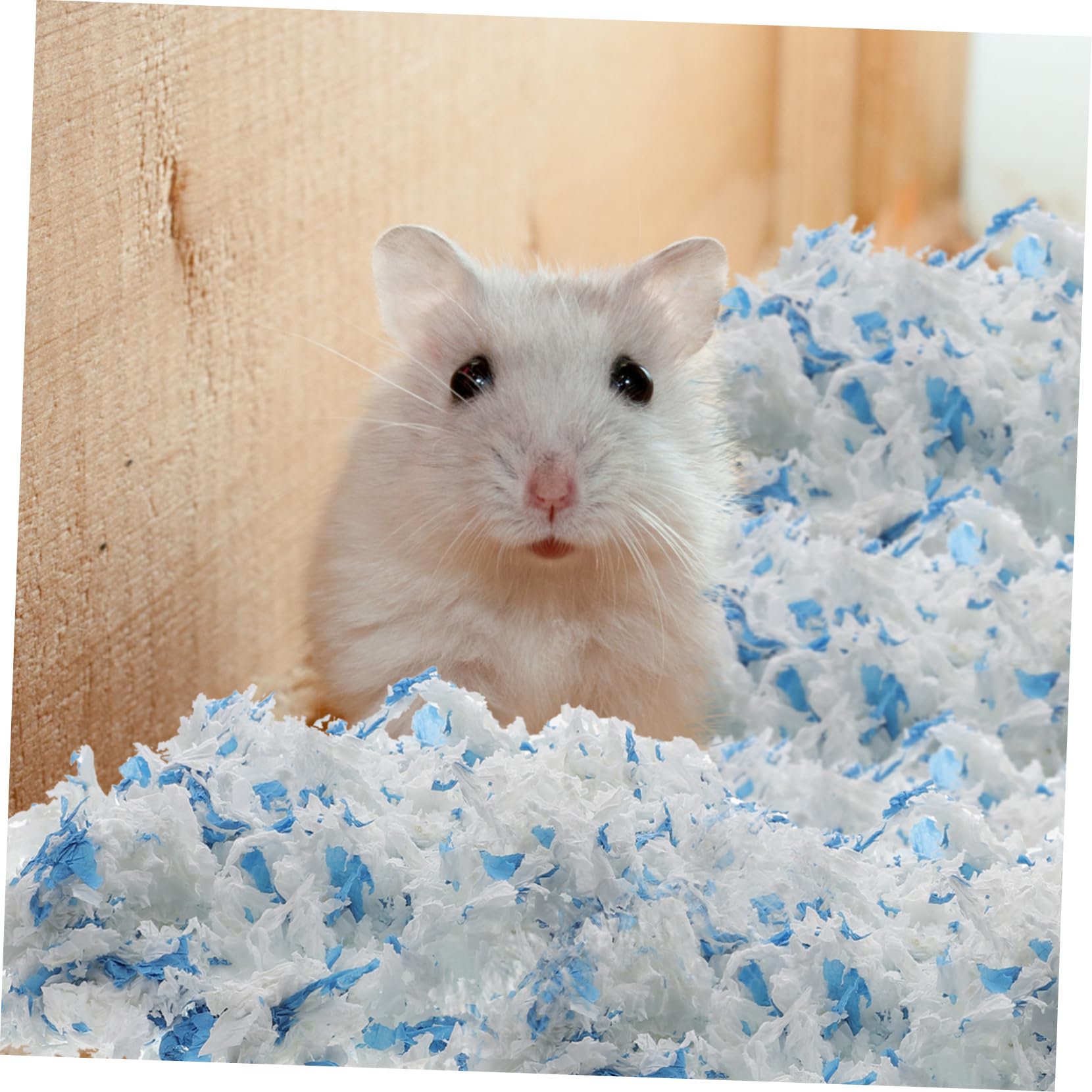 Haustiernest Papierstreu aus Papier 1 Beutel 450g Low Staub Flauschig für Kaninchen und Frettchen im Tierkäfig