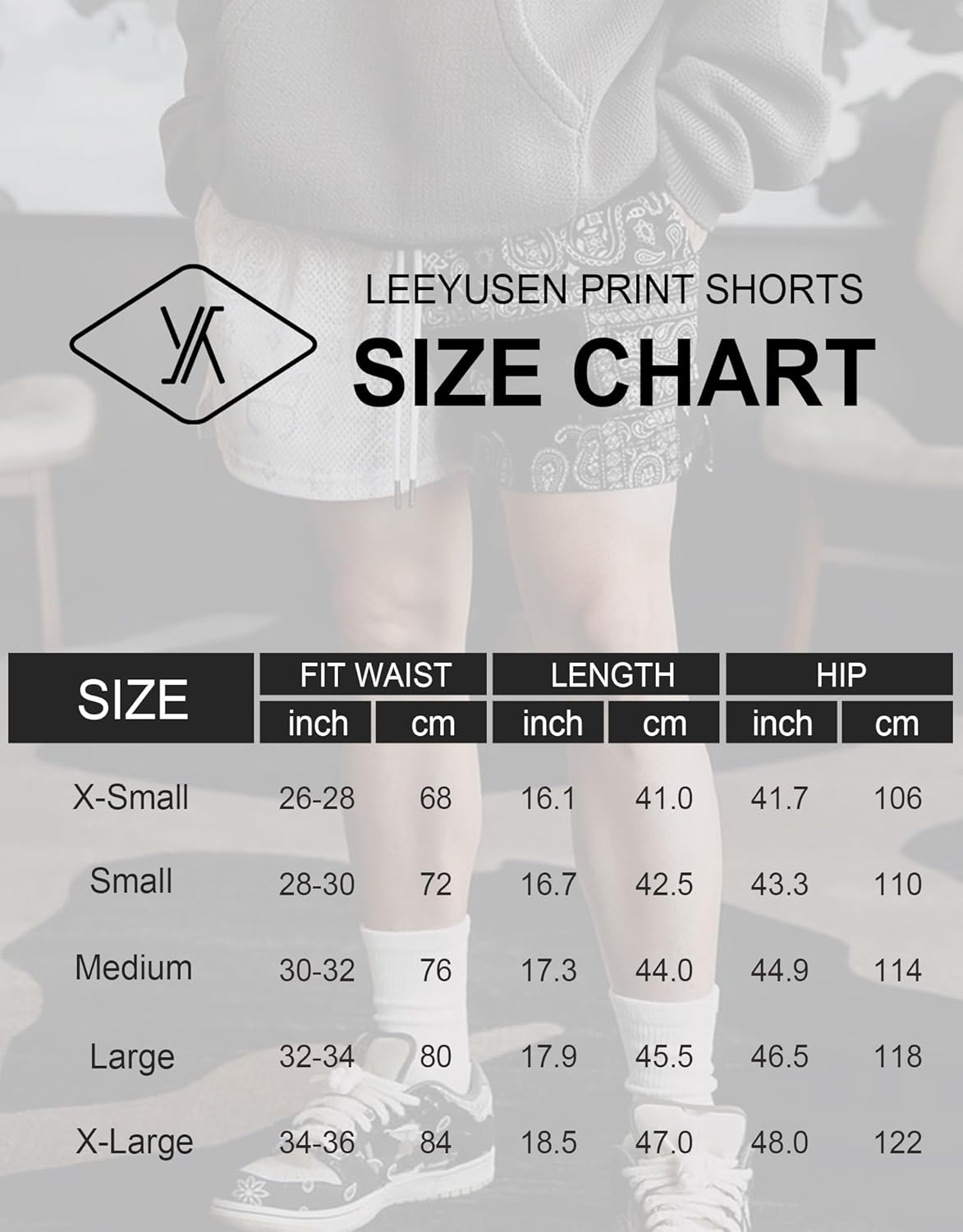 Mens Graphic Shorts Basketball Mesh Skyline Casual Running Workout Cool Shorts with Pockets - Image 6