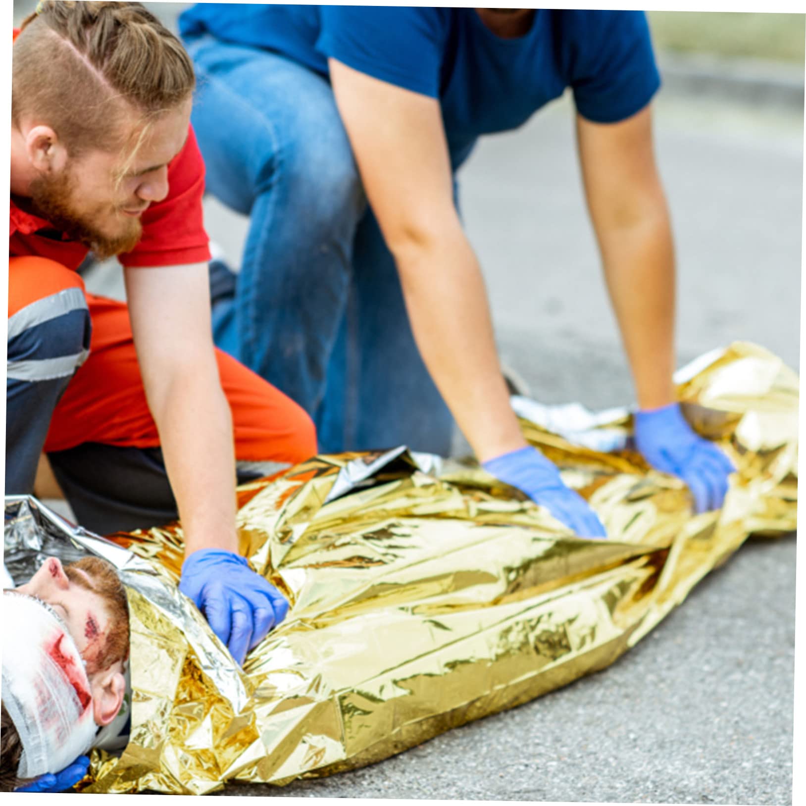 TOYANDONA 10piezas Mantas De Emergencia para Exteriores Mantas De Camping Reflectantes De Aislamiento Térmico para Emergencias Térmicas