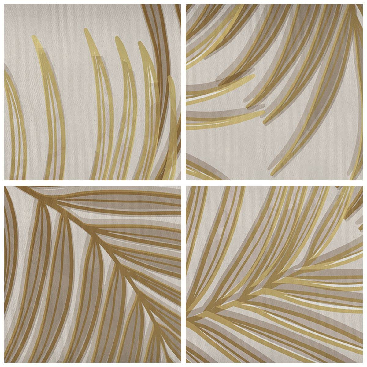 Cuadro sobre Lienzo 95x80cm Moderno Tríptico Botánica Naturaleza - 4738