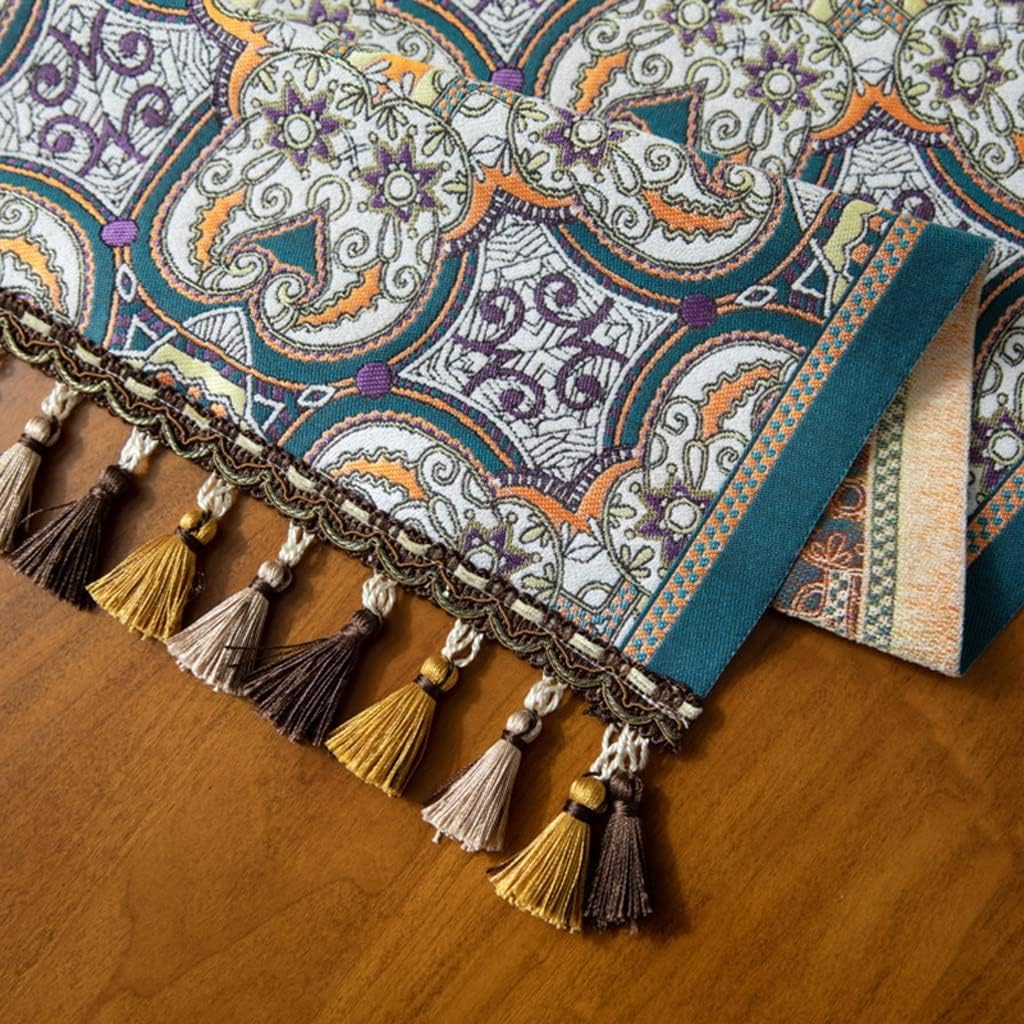 Table Runner Polyester Table Cover Table Runner Decoration for Festival Event Home Decoration(35x140CM)