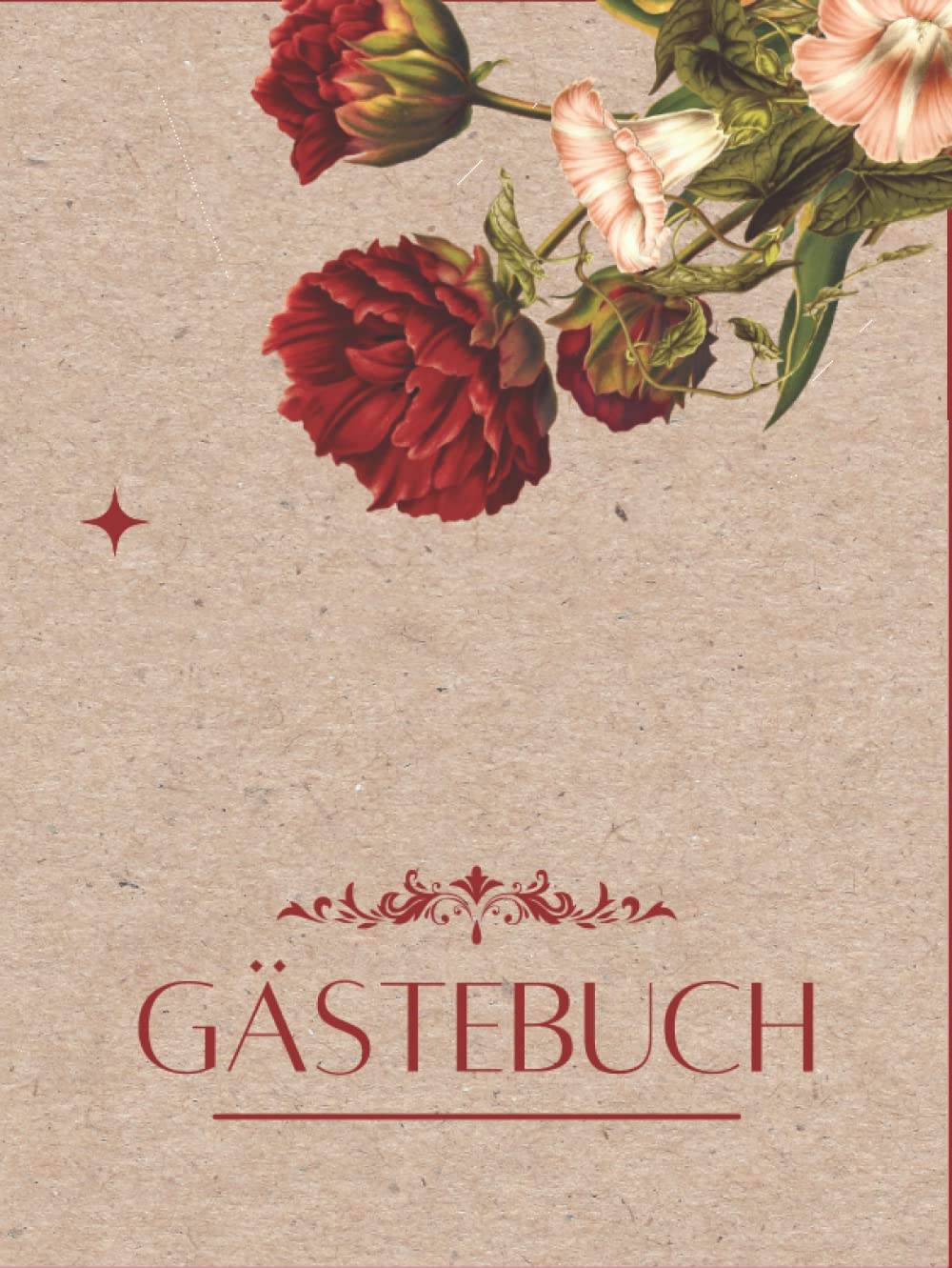 Gästebuch: Für Eintragungen von Gästen zu allen Anlässen mit 100 cremefarbenen blanko Seiten | Auch für Fest, Hochzeiten, Feiern und vieles mehr in A4 Format