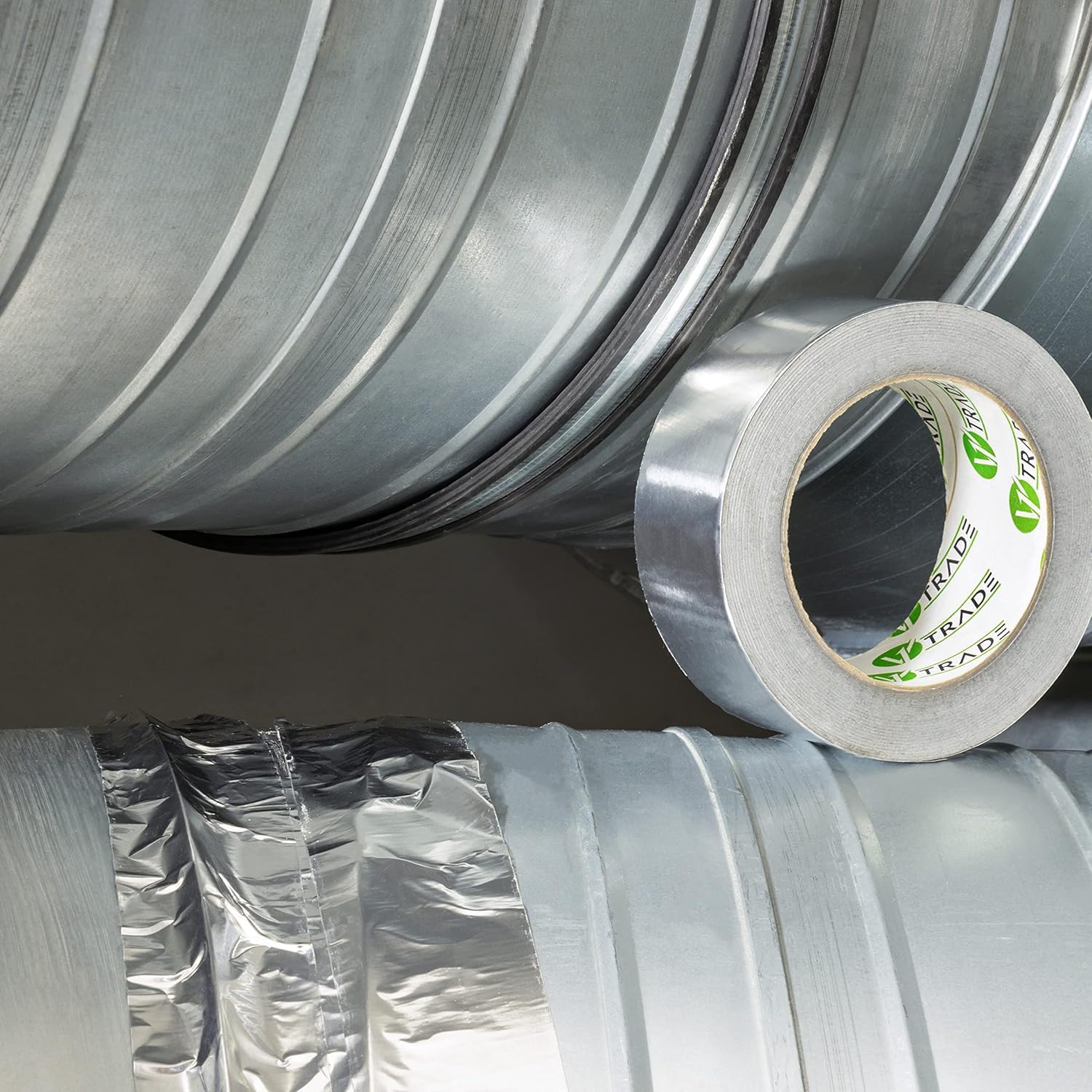 V1 TRADE Nastro Alluminio Adesivo Alte Temperature 48 mm x 50 m - Nastro Adesivo Alluminio per Riparazioni - Resistente ad Acqua