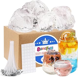 Blingfun Gel Wax for Candle Making with 4 pcs Jelly Wax,50pcs Candle Wicks &