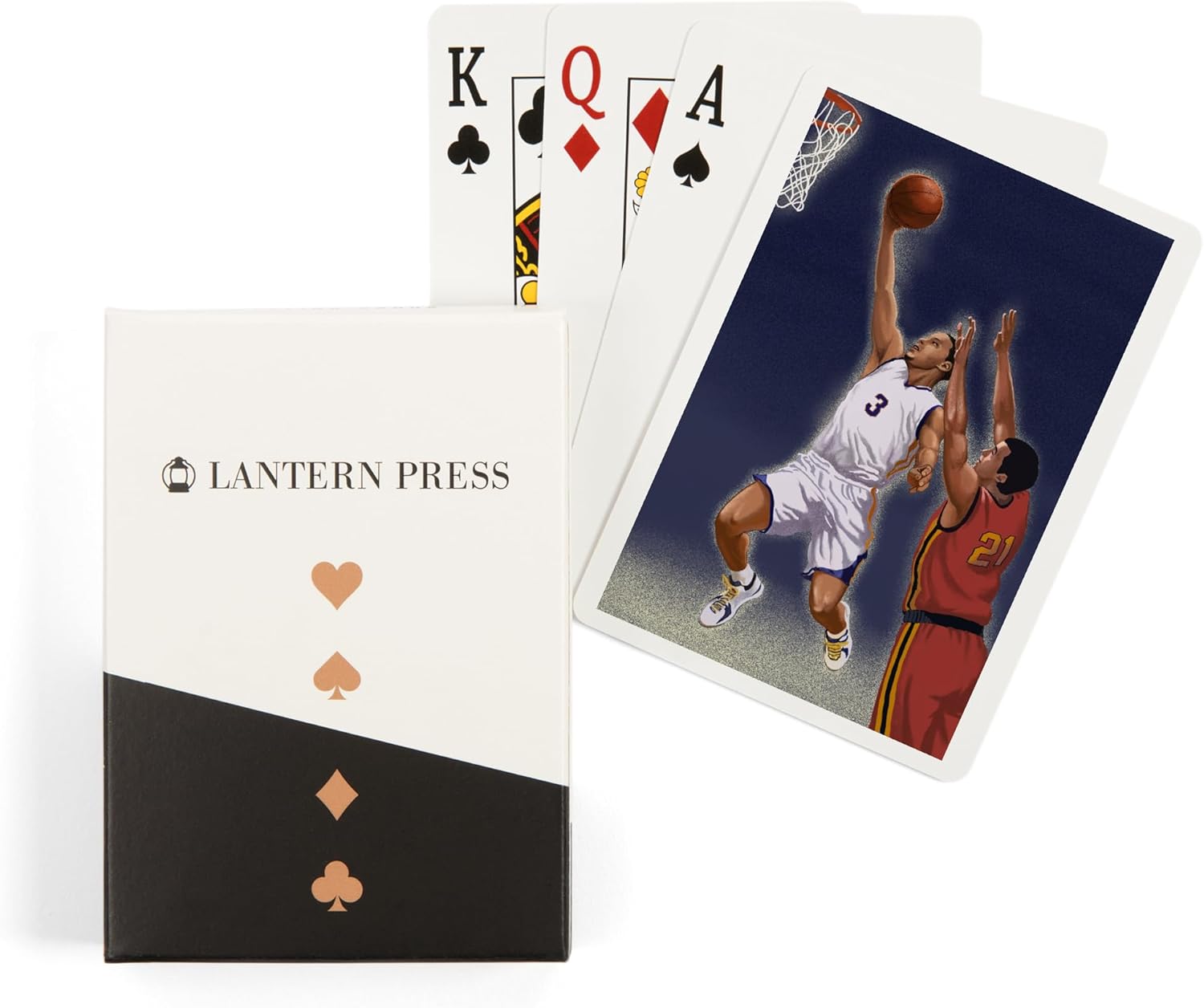 Lantern Press Basketball Player, 52 Playing Cards for Adults, Poker Size Card Deck