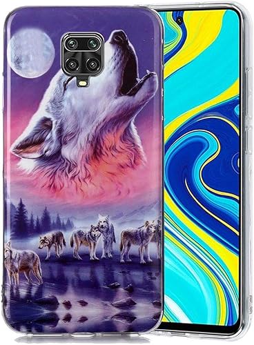 SATURCASE Hermosa funda protectora de silicona de gel TPU ultra fina y suave y luminosa para Xiaomi Redmi Note 9S  Note 9 ProNote 9 Pro Max (XSK-7)