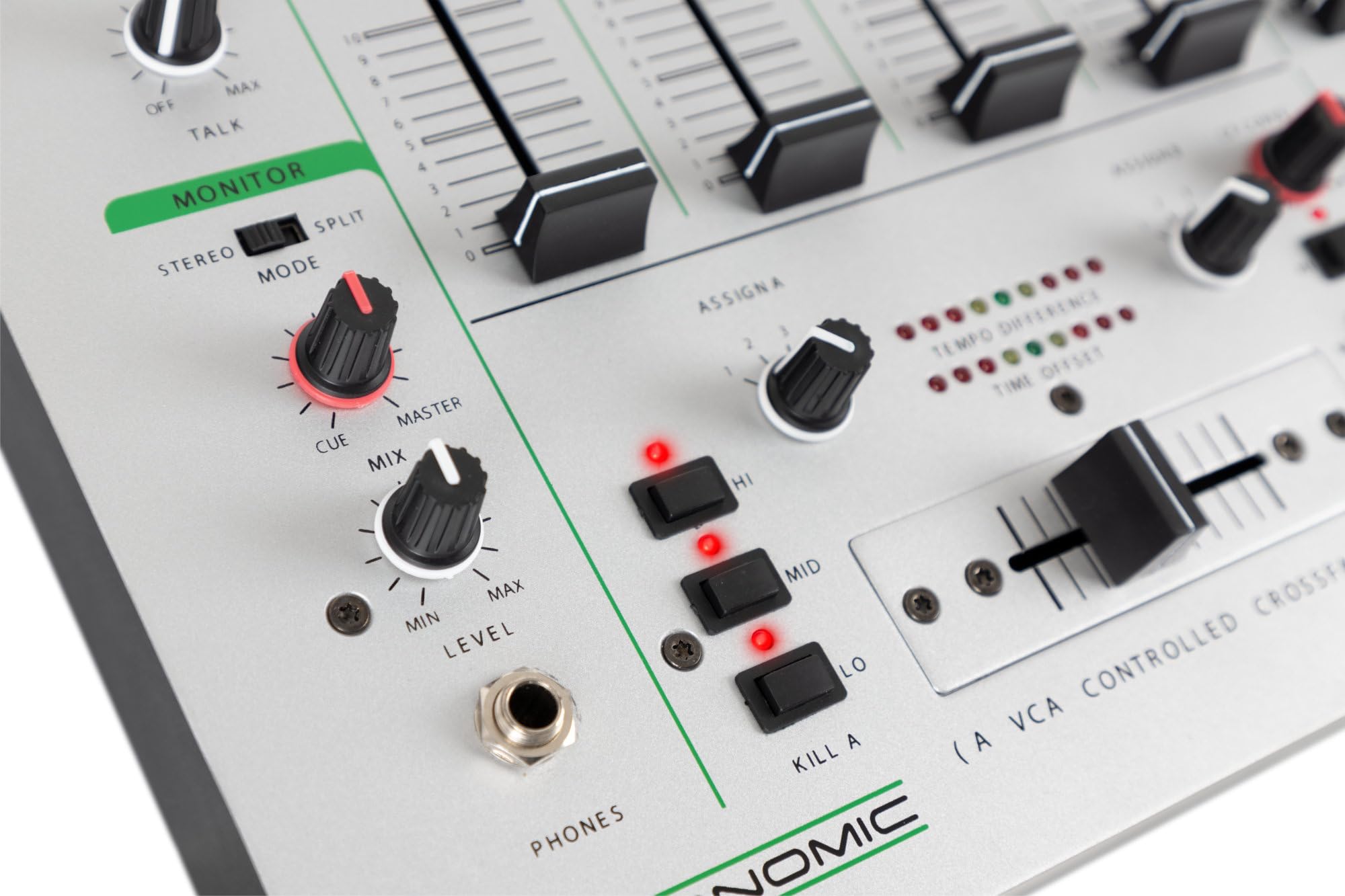 Pronomic DJM-500 Mixer DJ a 5 Canali - Contatore BPM Automatico e 2 Modalità Cue - Effetti Integrati con 46 Preset - Argento