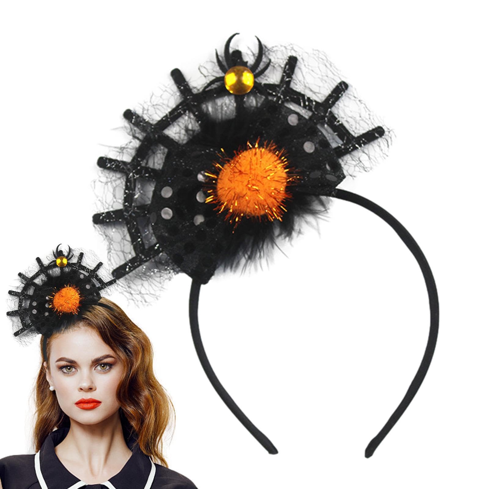 Kit Copricapo Ragno Di Halloween - Fascia Con Ragnatela E Accessori - Per Feste E Travestimenti - Foto 10