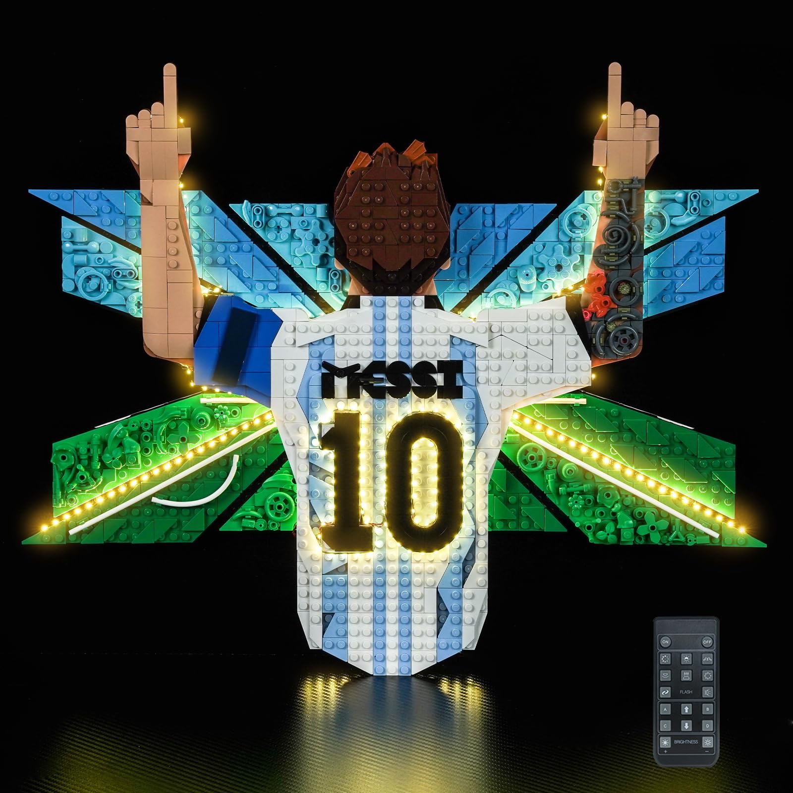 Remote Control Led Light Set Compatible with Lego 43018 Lionel Messi-Celebration (No Model), Decoration Lighting Set Compatible with Lego Lionel Messi-Celebration Building Blocks โ image 1