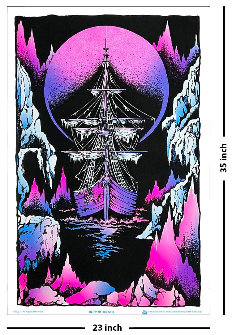 Amazon.com: Scorpio Posters Ice Ship - Blacklight Poster - Flocked