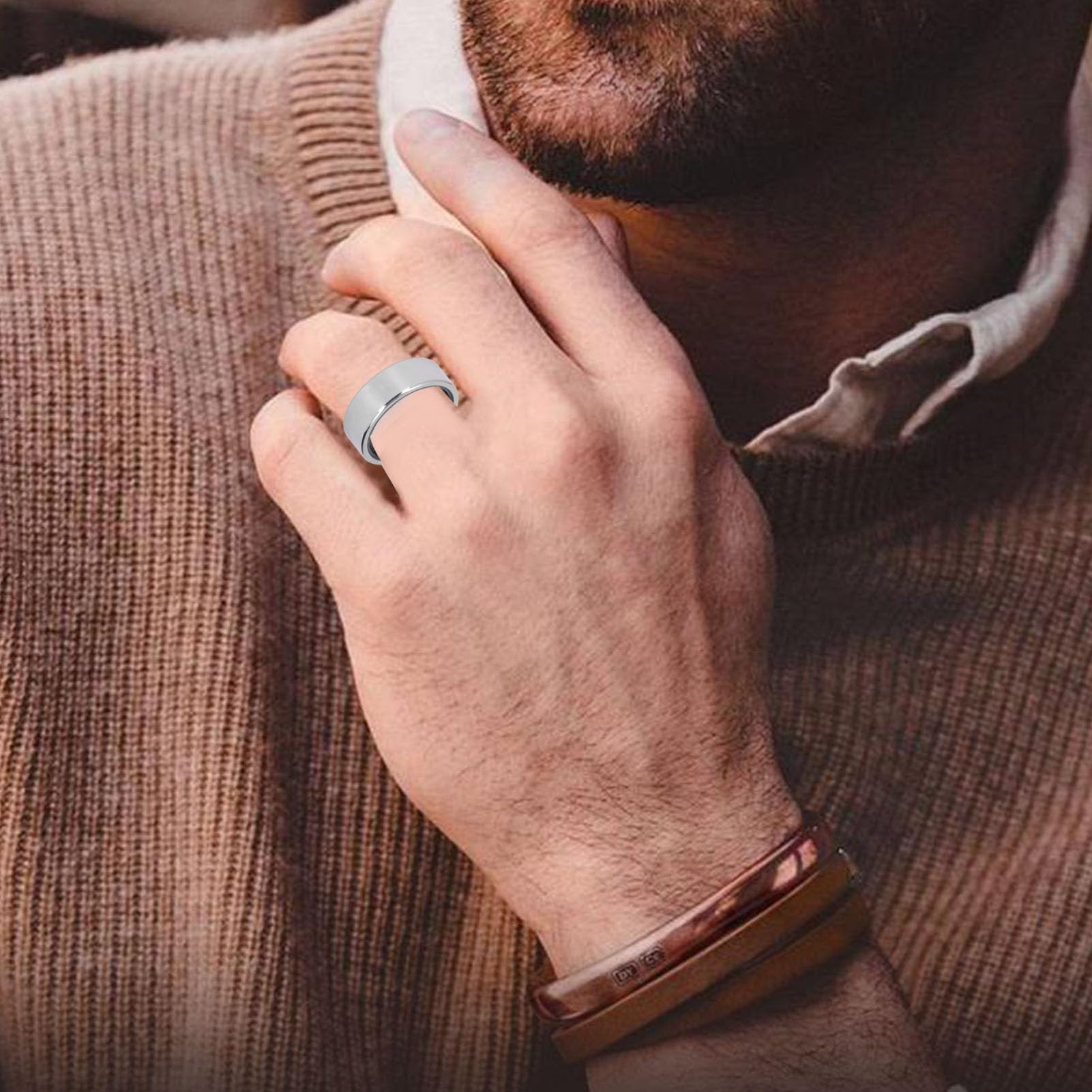 Yoidesu Smart Ring Health, Fitness Activity With Pedometer, Sleep Tracking, Exercise Data, Health Ring For LuckRing App, Smart Ring For Women Men (18