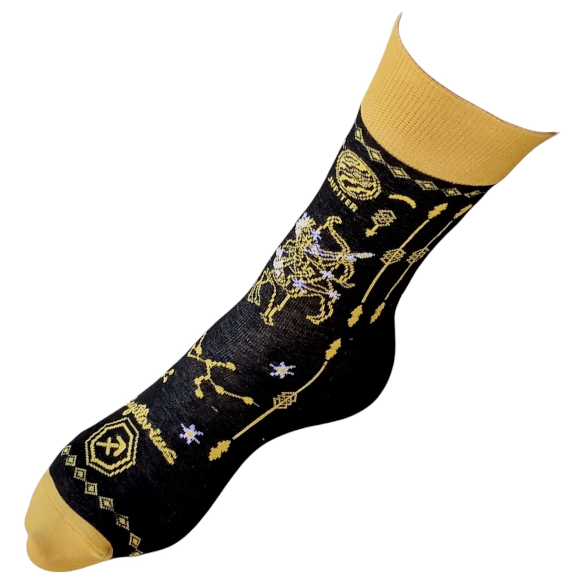 Sagittarius Birthday Nov 22-Dec 21 Zodiac Star Sign Constellation Ladies Socks Black One Pair