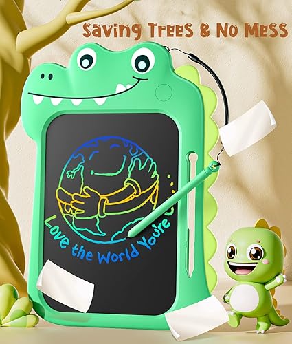 Miniatura 4 de Tableta de escritura LCD para niños, tablero de dibujo de 8.5 pulgadas, juguetes para niños de 3, 4, 5, 6, 7 años, tableta de dibujo de dinosaurios,