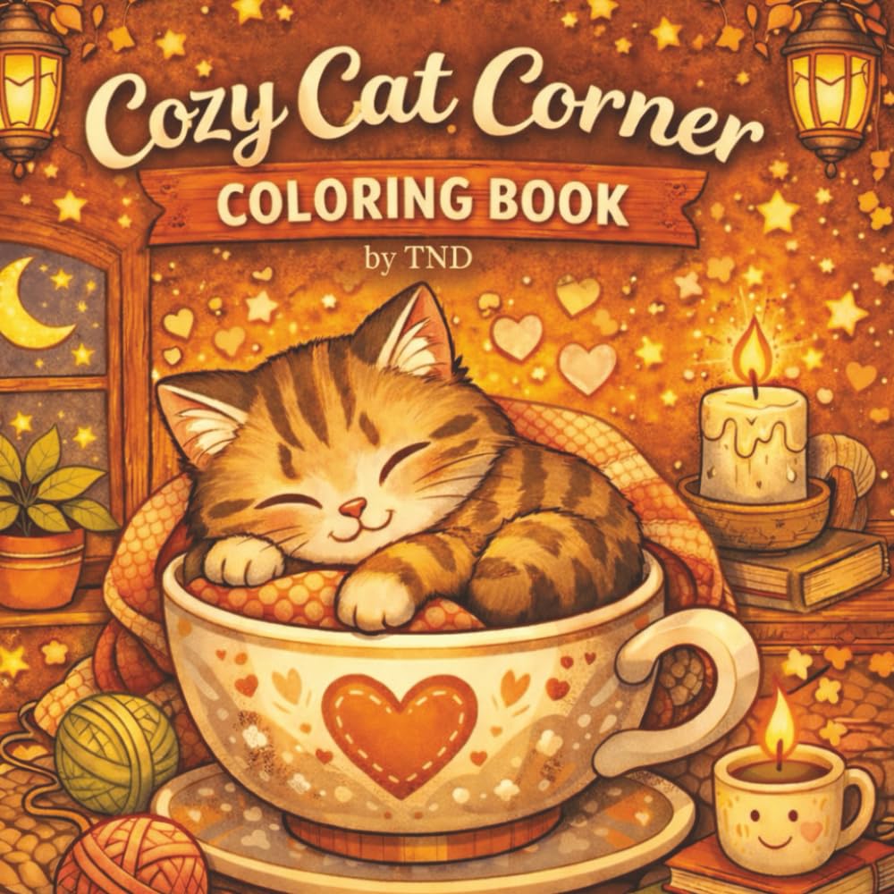 Cozy Cat Corner Coloring Book: for Stress Relief and Relaxation (Bold & Easy Coloring Fun)