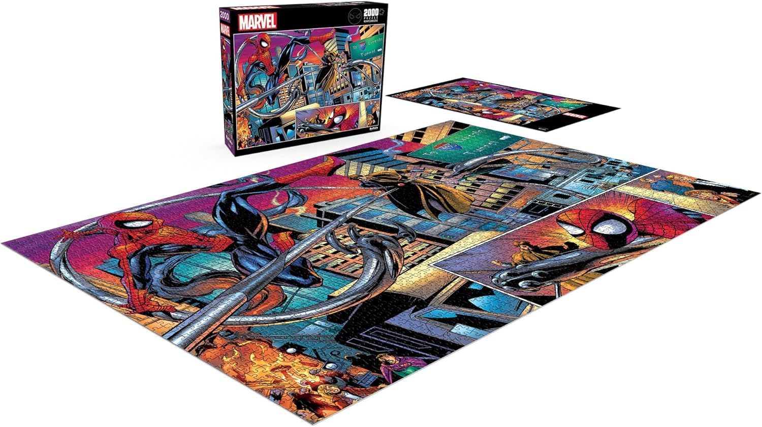 Buffalo Games - Marvel - Spider-Man vs. Doctor Octopus - 2000 Piece Jigsaw Puzzle for Adults -Challenging Puzzle Perfect for Game Nights - Finished Size is 38.50 x 26.50
