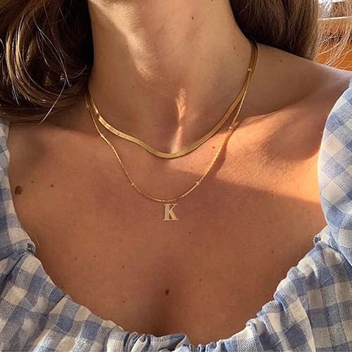 Miniatura 3 de Collares con iniciales de oro para mujeres y niñas, a la moda, delicadas letras de diamantes, regalo de joyería para adolescentes, collares de