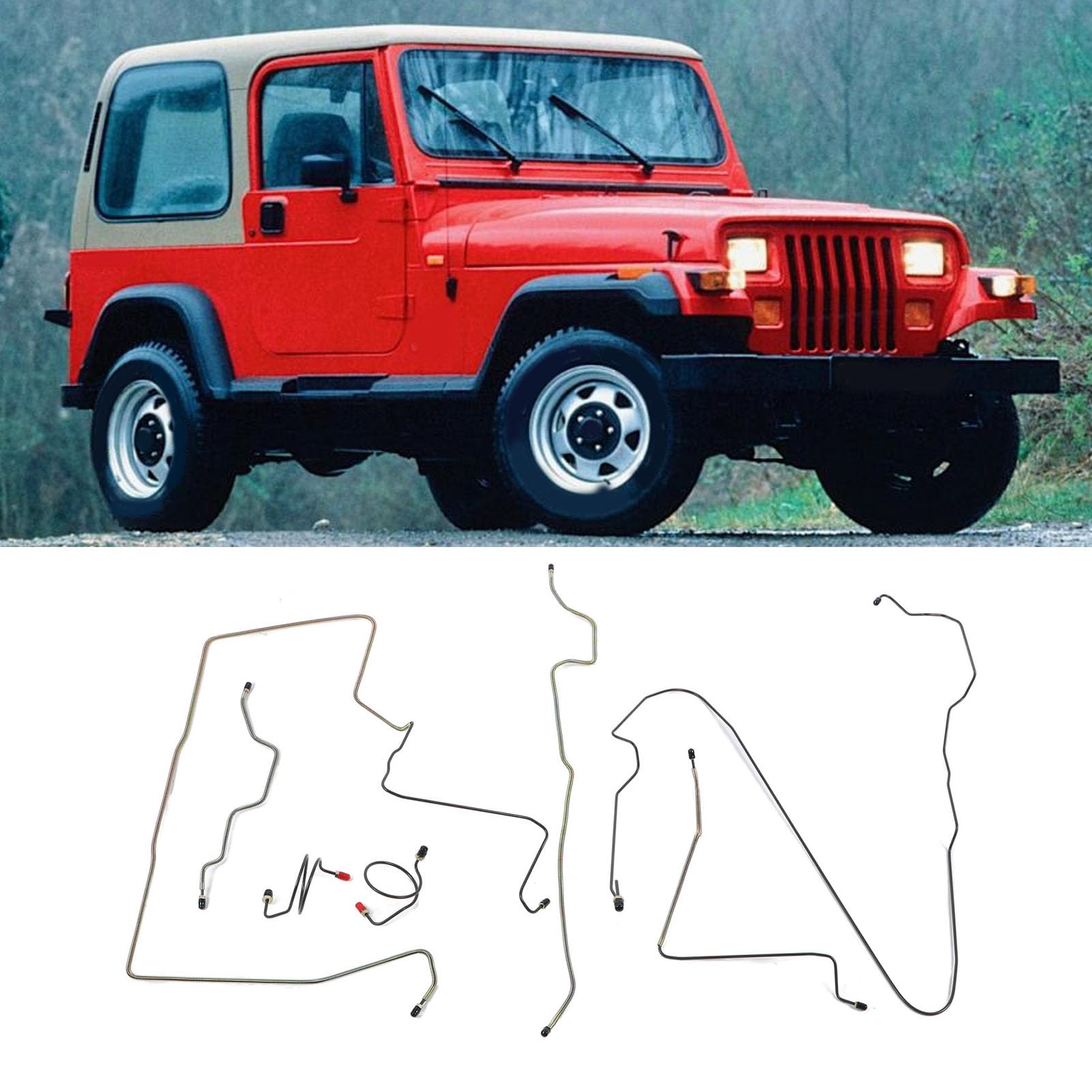 Edelstahl Bremsleitungssatz, Vorgeformt 1987-1995