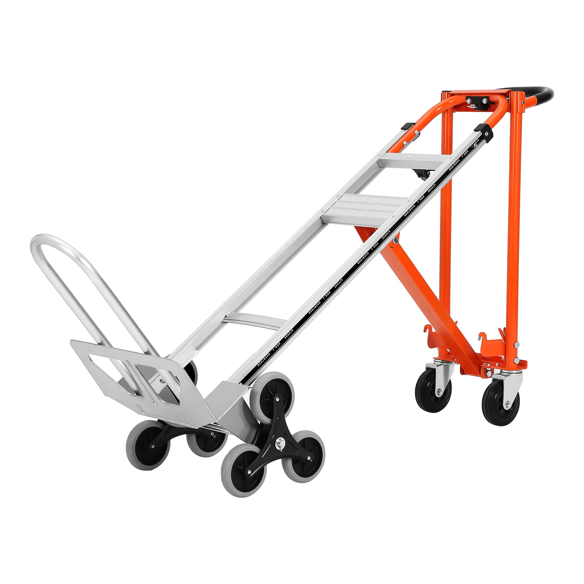 Carretilla Plegable 3 en 1, Carretilla con Ruedas para Subir Escaleras Resistentes a Pinchazos, Capacidad de Carga de 340 Kg, Material de Aleación de Aluminio, Correas Elásticas