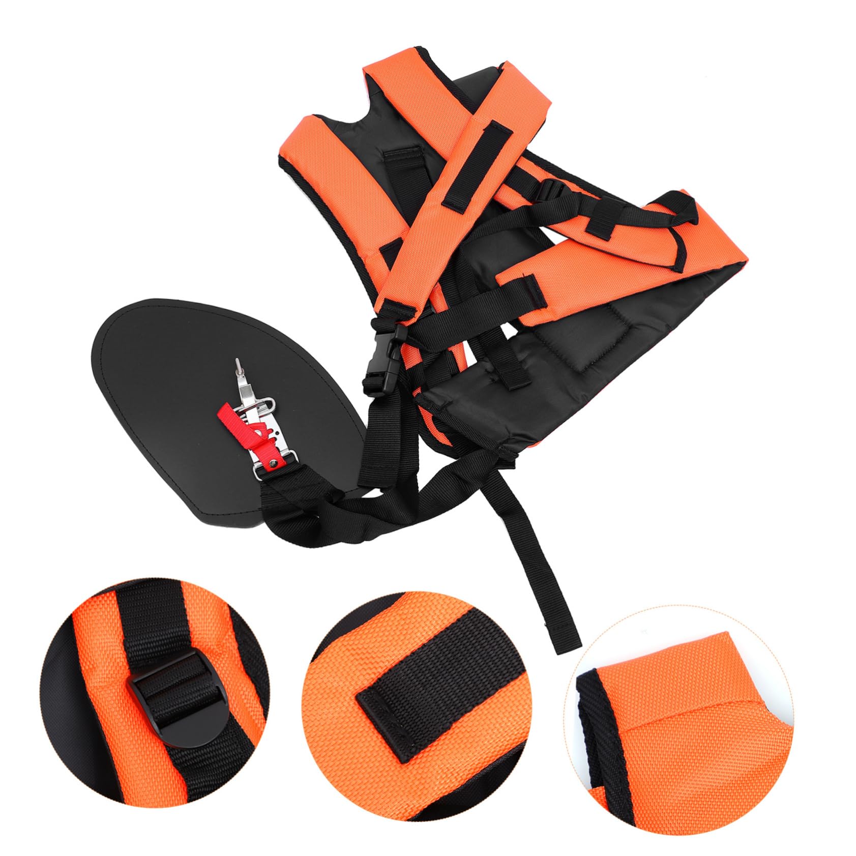 BESPORTBLE Imbracatura Decespugliatore Design Regolabile Doppia Tracolla Imbottita per Riduzione Pressione e Acciaio Inossidabile Confezione 2 Pezzi