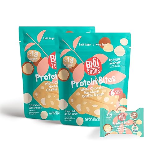 BHU Keto Bites - 0.00oz de carbohidratos netos, 0.00oz de azúcar, snack keto orgánico hecho con ingredientes limpios y sin gluten, 6 aperitivos