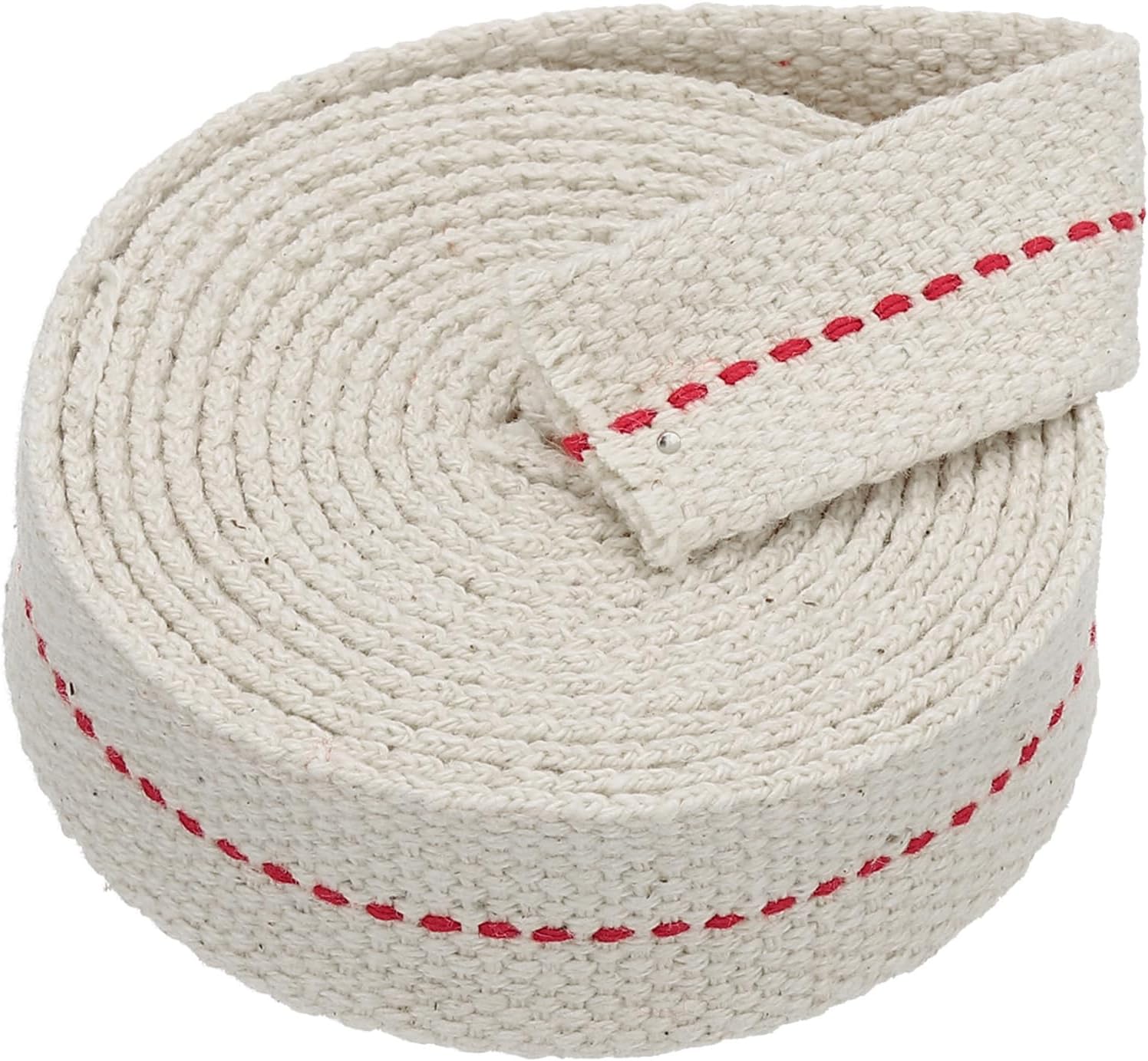 PATIKIL 7/8" Wide 6 Feet 100% Cotton Flat Wick, Oil Lamp Wicks with Red Stitch for Kerosene Lamp Lantern Oil Burner