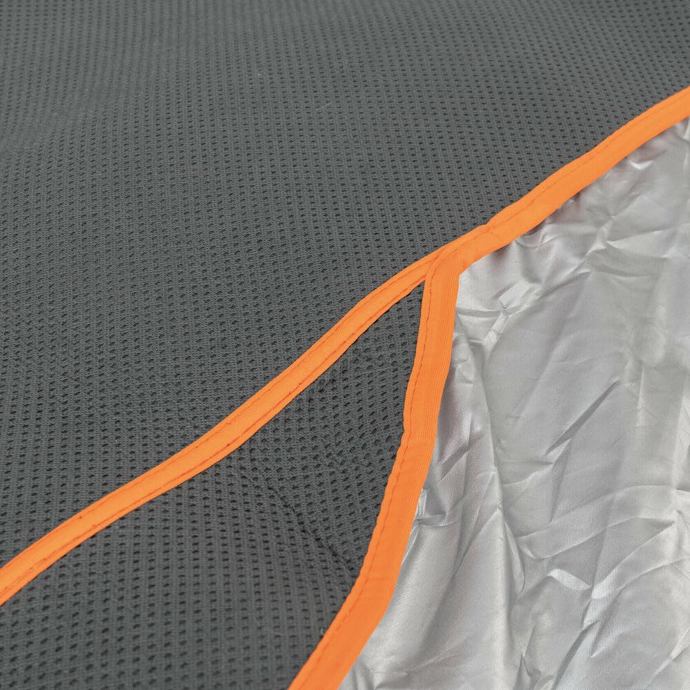 Gran Pree 20402 Car Meteo Guard, Telo Copriauto Antigrandine elasticizzato 3 strati di protezione, impermeabile restistente raggi UV, copriauto antigrandine - MG-S - cm 120x165x400