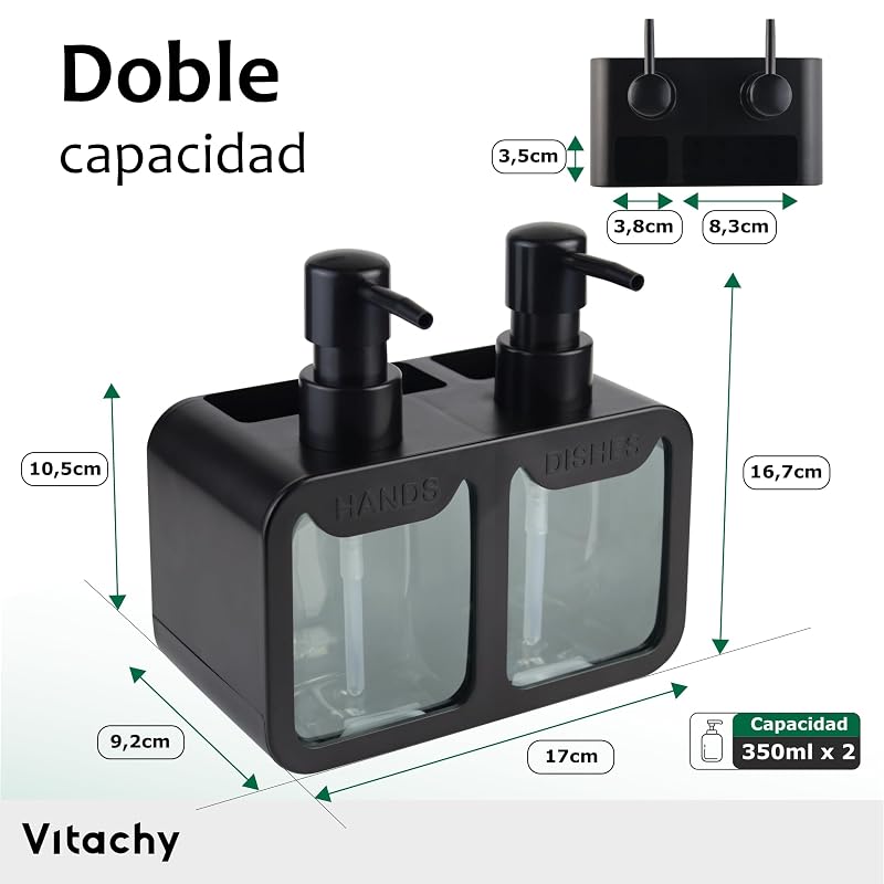 Dispensador doble con organizador - vista 3