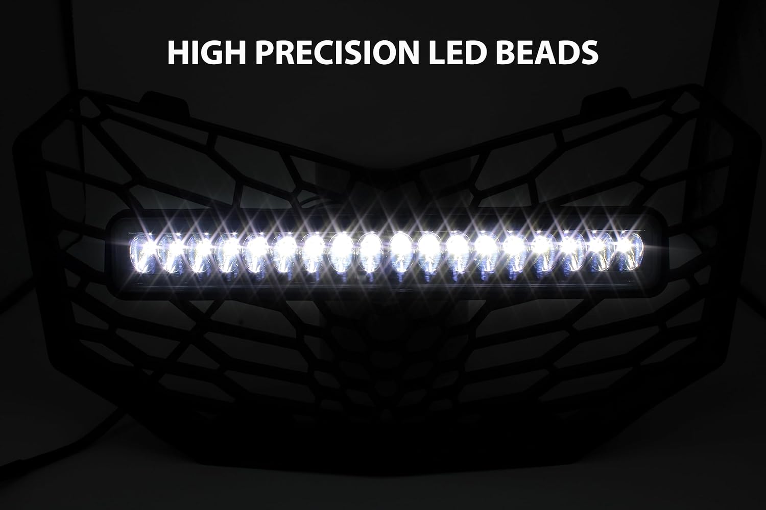 SAUTVS Grill with Light for Maverick Trail, Front Mesh Grille with LED Light Bar for Can-Am Maverick Trail Sport Max 2018-2026 Accessories (1PCS)