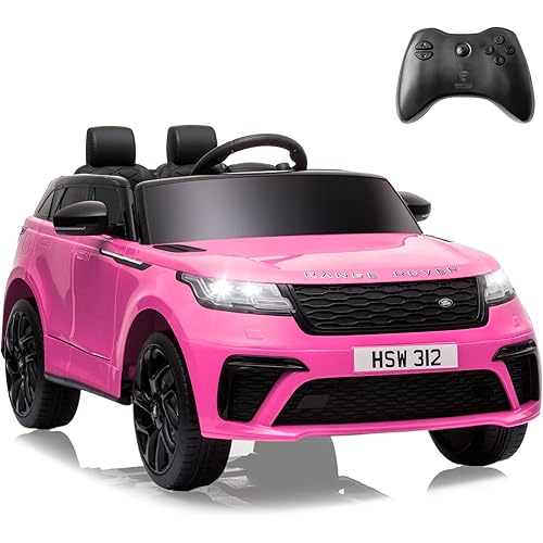 TOBBI Licensed Land Rover VELAR Ride On Toy Car for Toddler,12V 7AH Electric Car for Kids Ages 3-8 to Drive w/Remote Control/Music/Safety Belt,Double Doors