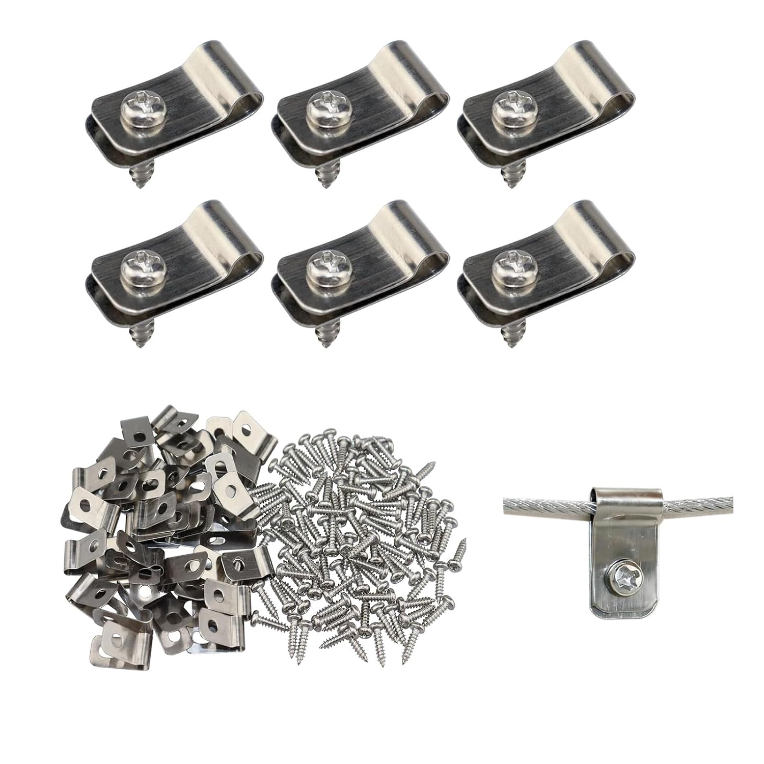 AOEVUIR 50 Clips En Acier Inoxydable Pour Carrosserie RC – R-clips 24mm, Anneau 8mm, Tige 1,1mm, Pour Voitures 1/10 1/12 1/16