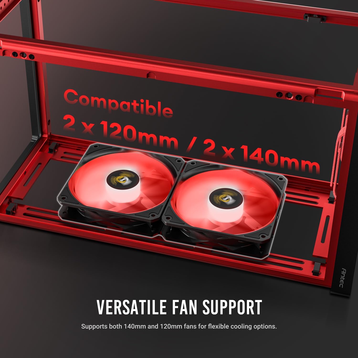 Antec Performance 1 M Black, Fans Not Included, High Airflow Solid Panels, RTX40 Compatible, 2 x 140mm Fans Support, PCIe 4.0 Riser Cable, CNC & Aluminum Crafted, Type-C, Mini ITX Gaming Case