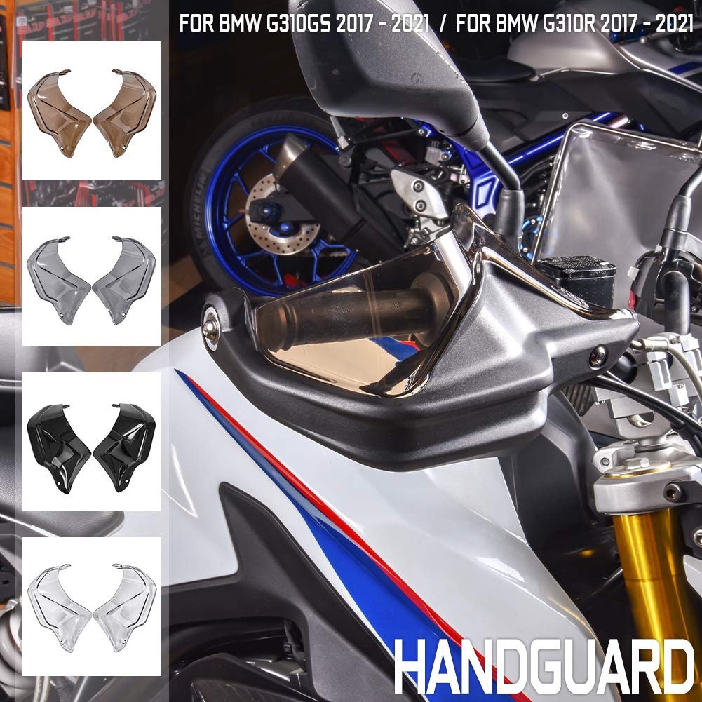 Protecteur Coupe-Vent pour Guidon de Moto Convient pour S1000XR G310GS G310R F800GS R1200GS R1250GS ADV Protège Garde-Mains Pare Brise (Fumée légère)