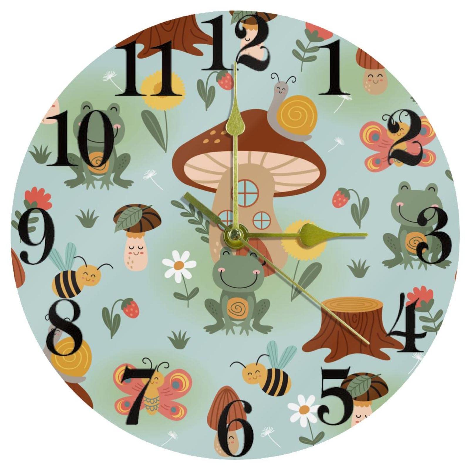 Horloge murale de cuisine design grenouille pour egayer les repas en famille et l'ecole